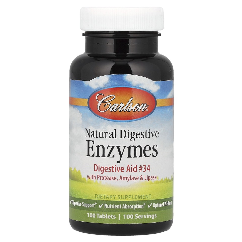 Natural Digestive Enzymes, 100 Tablets