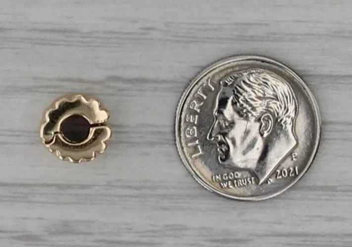 PANDORA ALE 585 14K GOLD BEVELED CLIP SPACER BEAD CHARM 2 g 750256 LN - Image 4 of 4