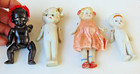 FOUR Vintage BISQUE DOLLS  Frozen Charlotte PENNY DOLLS CarnIvil Prize DOLLHOUSE — photo 1