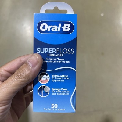 Oral-B Superfloss THREADER Zahnseide 50 Fäden 1er - 4er Pack Floss