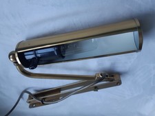 Alte Bilderleuchte Gemäldelampe Messing faltbar+schwenkbar Wandlampe Vintage
