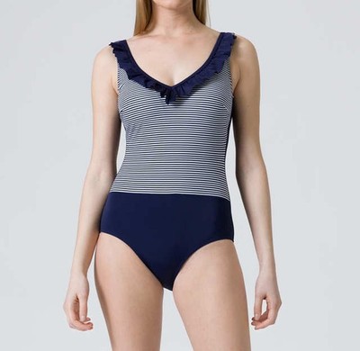 Badeanzug blau 44 Damen marineblau B-Cup UVP:59,99  3.8169