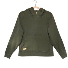 Tracksmith Trackhouse Hoodie Mens Medium Olive Green Fleece Pullover Sweatshirt