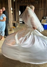 Handmade Ball Gown Style Wedding Dress (approx. size 8)