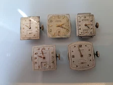 5 vieux Montre, Bracelet de Montre -werke:Wittenauer,Hamilton,Ingersoll