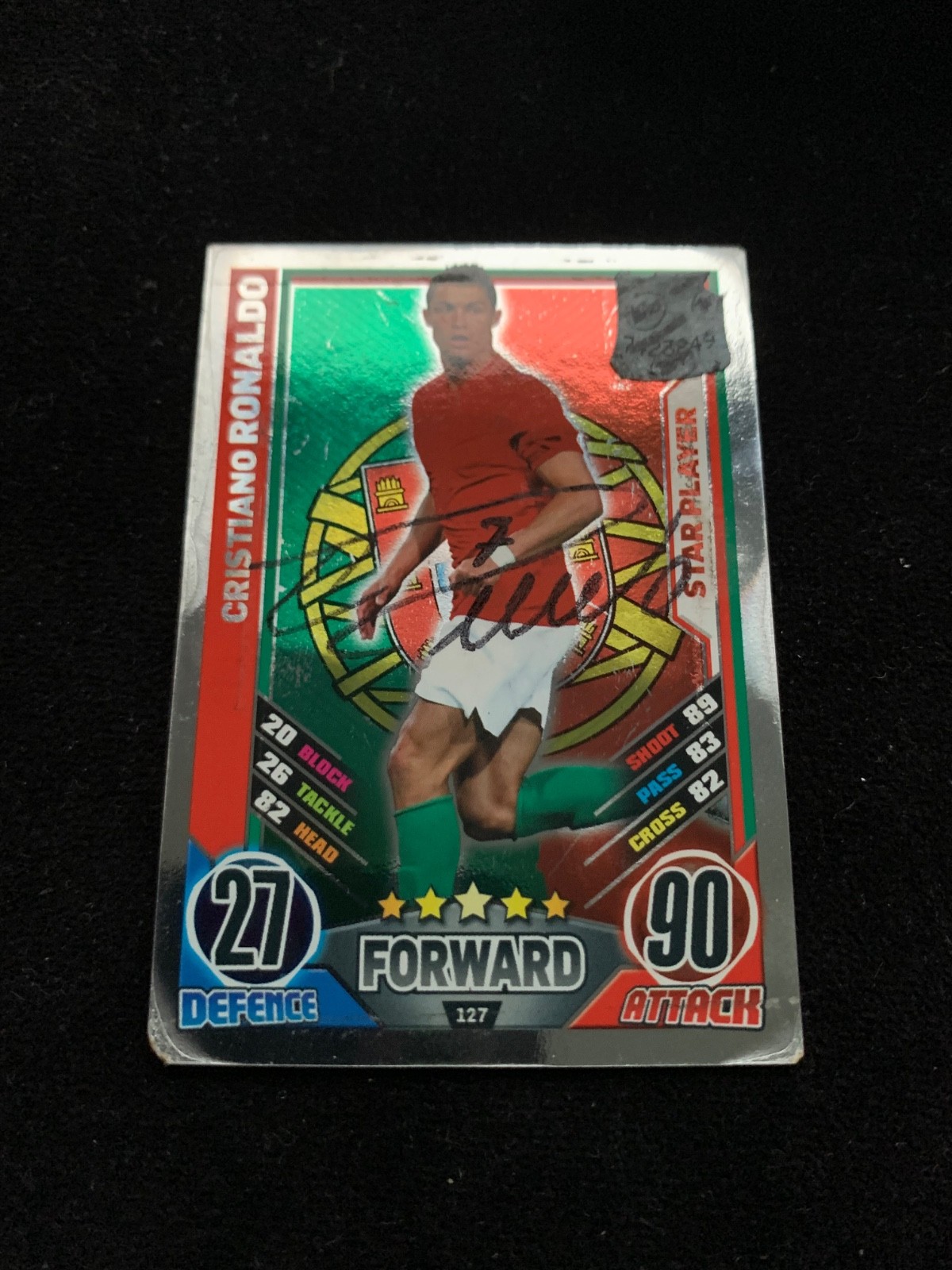 Super RARE Cristiano Ronaldo Autograph ON CARD Auto w/ Topps Hologram see photos