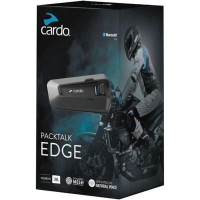 Cardo Edge Motorcycle Bluetooth Communication System Headset Intercom -Dual Pack