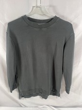 Varley Oversized Sweatshirt Side Zipper Pullover Dark Gray Women s Size Small