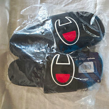 Champion Men's Black Logo Slide Sandals Synthetic Upper US Size 6