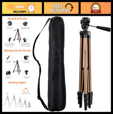 50" Lightweight Portable Camera Tripod Stand - Adjustable Height, Quick-Release
