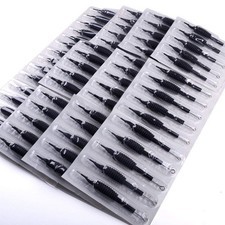 100 Count of Assorted Tattoo Needles with Matching 1/2" Rubber Tubes Combo by