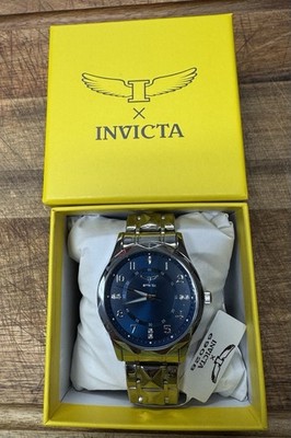 69028 - INVICTA Specialty Men 41mm Metal Steel Blue Dial PC21S Quartz.