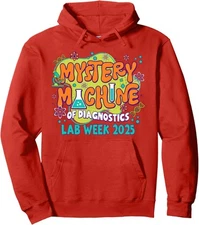 Mystery Machine Of Diagnostics Lab Week 2025 Med Lab Unisex Hooded Sweatshirt
