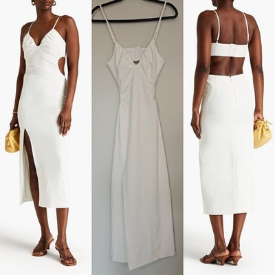 Cinq à Sept Adria Cutout Stretch-Crepe Midi Dress   Size 2
