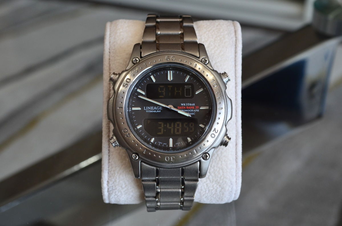 CASIO TITANIUM LIS-007 LINEAGE TIMBER CRUISER ANA/DIGI CHRONO