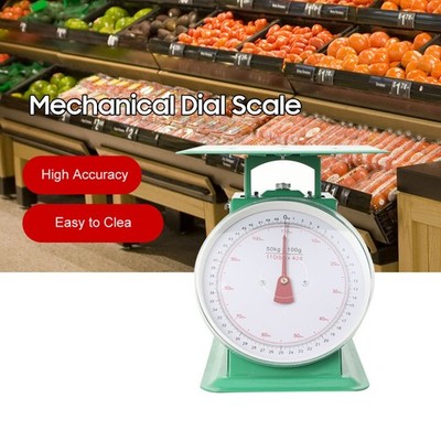 110LBS Heavy Duty Mechanical Weighing Scale Analog Food Scale Kitchen Industrial