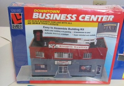 Life-Like HO Scale Downtown Business Center Building Kit Item 433-1373 Layout