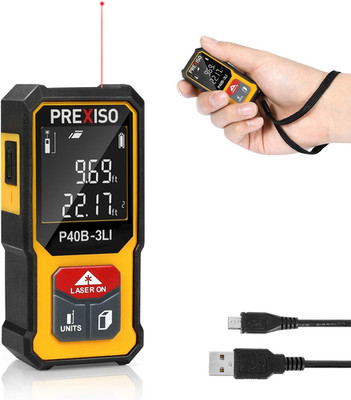 Mini Laser Measurement Tool, 135Ft Rechargeable Laser Distance Meter Ft/Ft+In/In