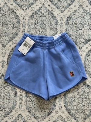 NikeCourt Heritage Women's Mid-Rise Fleece Tennis Shorts (Royal Pulse) Size XS