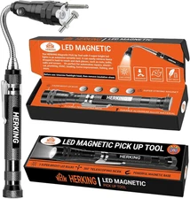 Magnetic Pickup Tool with 3 LED Lights-Birthday Gifts for Men Telescoping Magnet