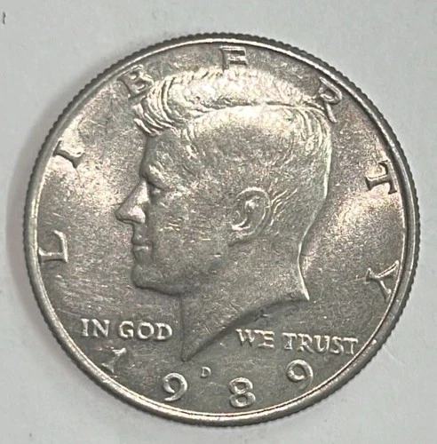 *1989 D 50C Kennedy Half Dollar. **Free Shipping**
