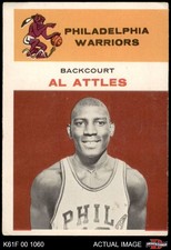 1961 Fleer #1 Al Attles Warriors HOF RC NC A&T St 2 - GOOD