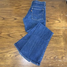 Vintage 1980 Levis Jeans 646 Orange Tab Flare Bell Bottom 28/32 Talon SF 207