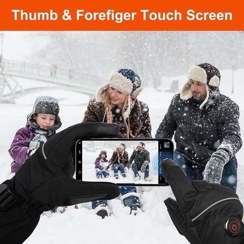 PEKWZIZ Heated Gloves, 5V 6000mAh Rechargeable Heated Gloves for Men Women - Picture 6 of 8