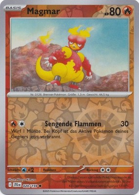 Magmar Reverse Holo Häufig Reisegefährten 020 NM