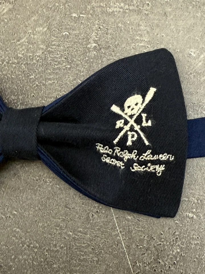 NUEVA Pajarita Personalizada Para Hombre Sociedad Secreta Azul Marino Pre Atada Ajustable Regalo Foto 3 de 4