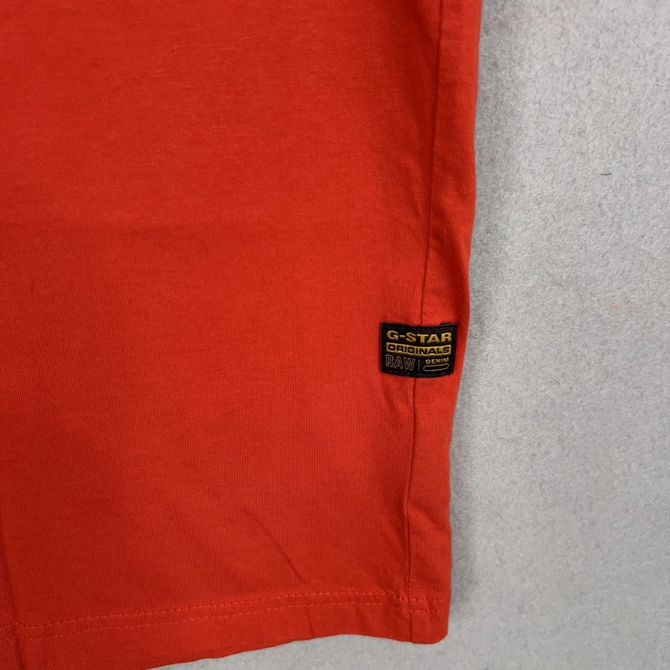 Camisa G Star RAW Para Hombres XL Roja Algodón Orgánico Sostenible Informal Camiseta Calle Urbana Foto 3 de 4