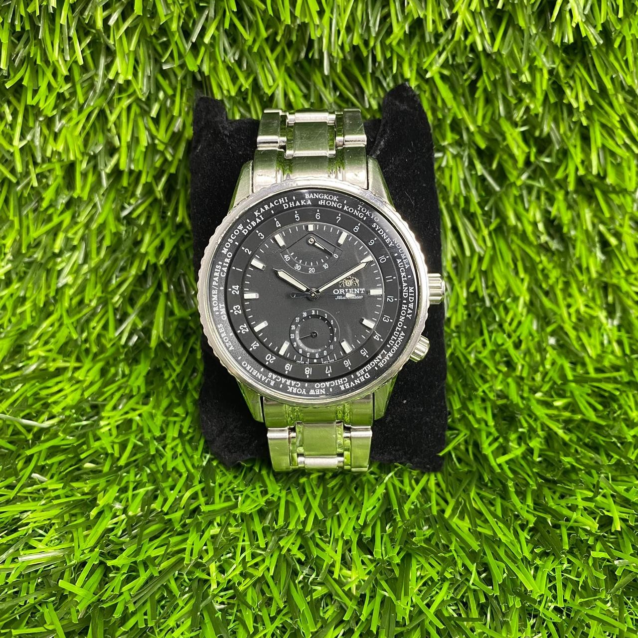 Rare Orient World Timer Automatic FA02 Power Rese… - image 4