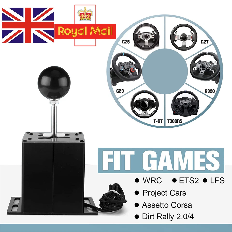PC USB H Gear Shifter For Logitech G29 G27 G25 G920/T300RS/GT Racing Game