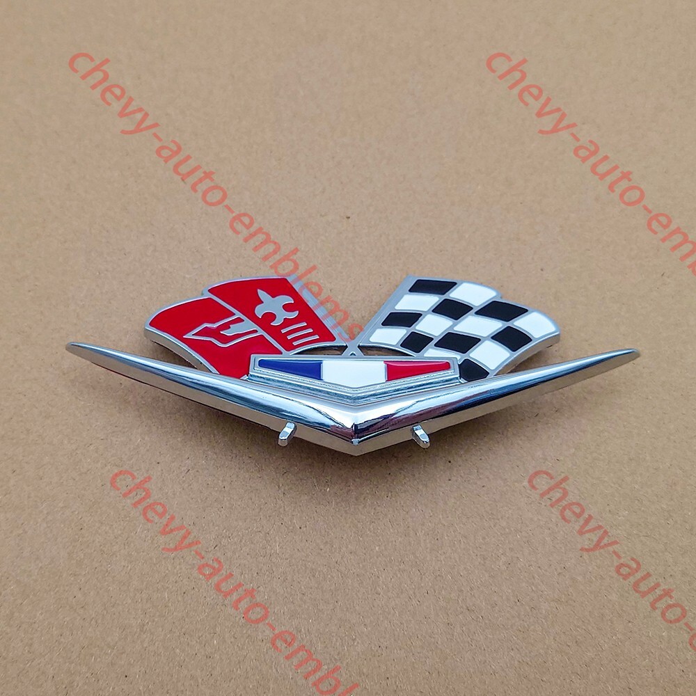 2Pcs Siver Fits 1962 1963 Impala 327 409 Front Fender Emblems Badge ...