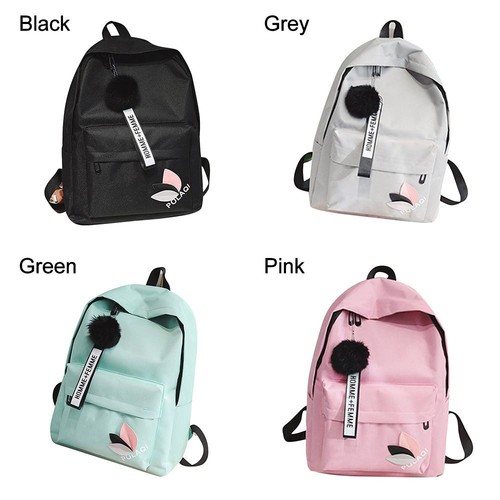 Shoulder Bag Zipper Student Schoolbag Printed Leaves Backpack Rucksack Knapsack - Picture 2 of 12