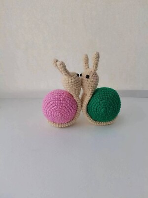 2pcs magnetic kissing snail toy, valentine gift, bestfriend gift, magnet crochet