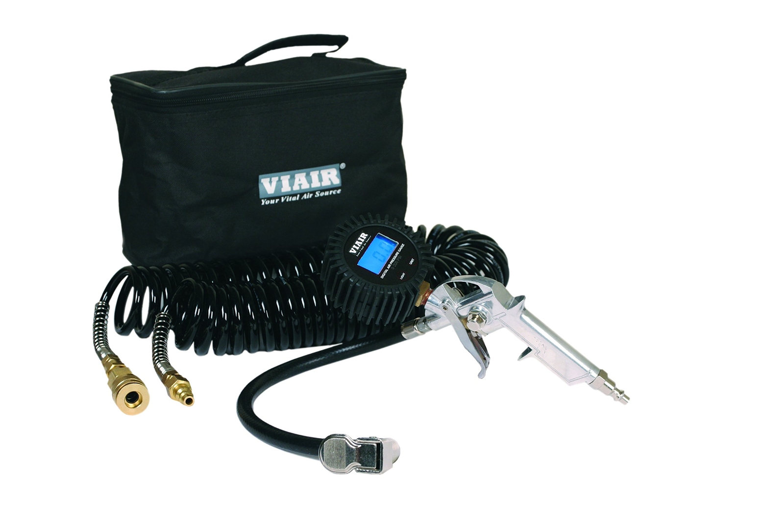 VIAIR 00044 Digital Inflation Kit with 2.5 Tire Gun, 30 Hose, Carry Case