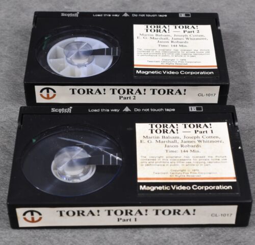 Tora! Tora! Tora! Betamax 2-Tape 1970 War Epic Rare Set With Minor Window Crack - Picture 4 of 5