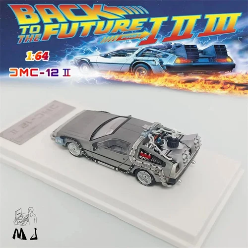 MJ Model x LMLF 1:64 DeLorean Time Machine Back To The Future Diecast Model Car - Picture 12 of 12
