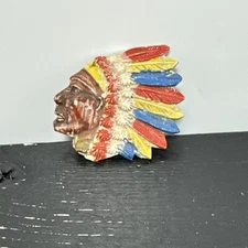 Vintage Indian Chief Plastic Pin Occupied Japan