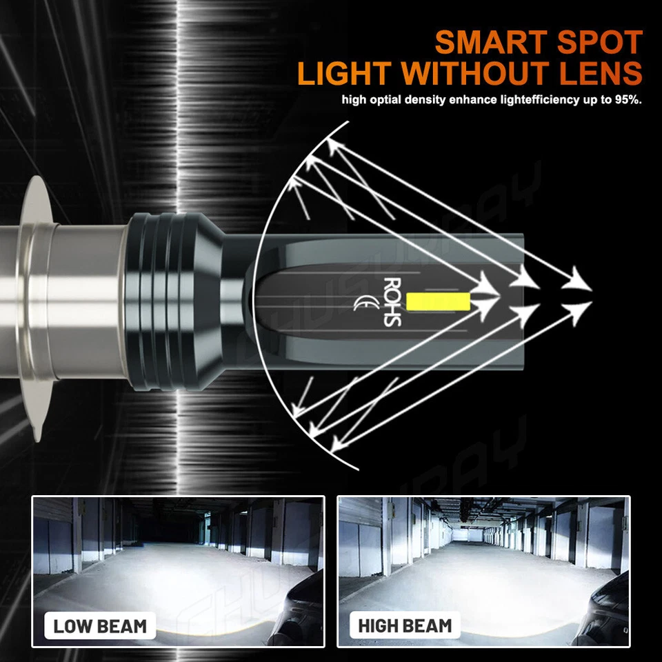 High Power HID LED Headlight H6 Bulb For Honda TRX 450R 2005-2006-2007-2008-2009 - Image 3 of 4
