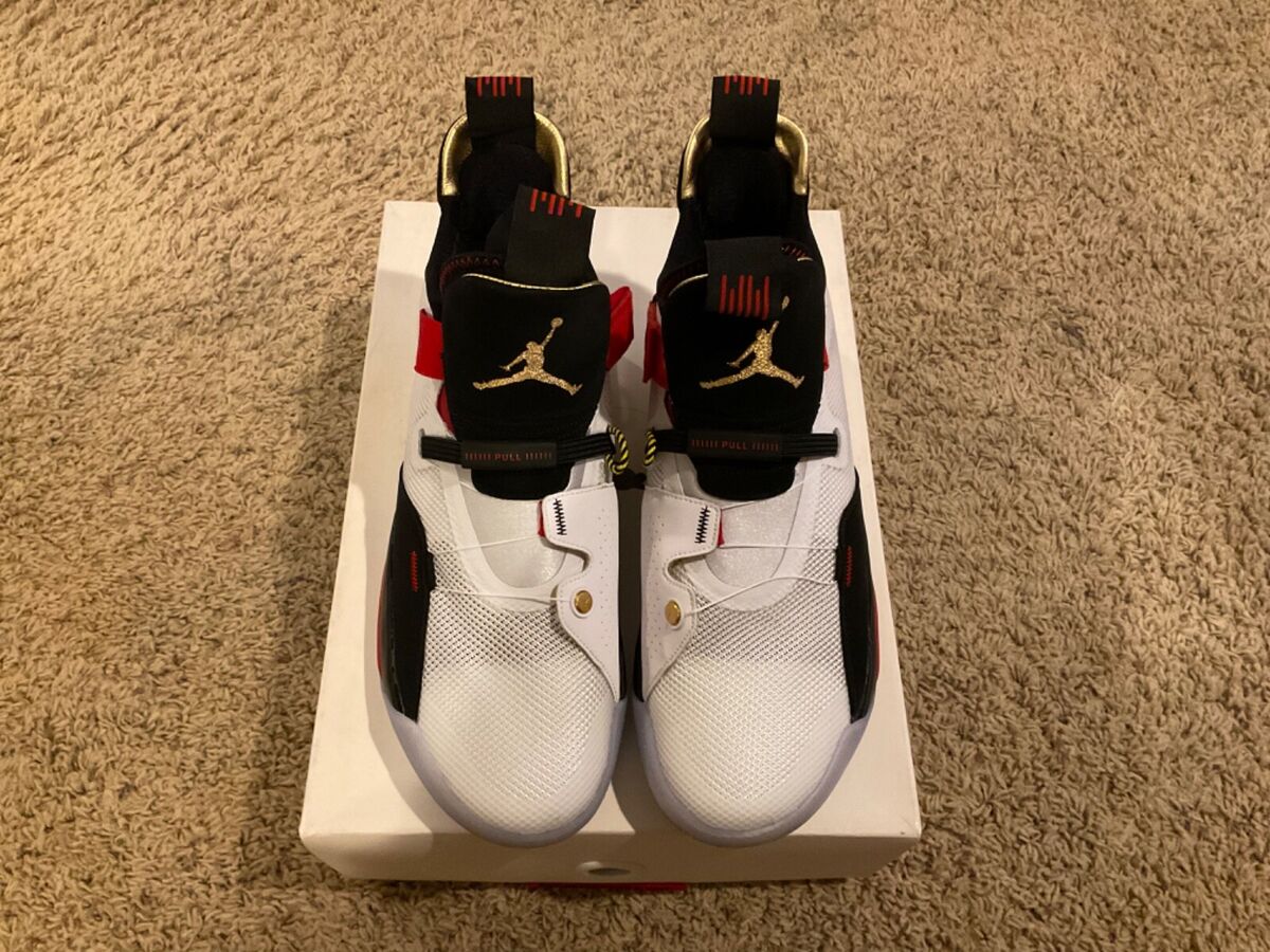 Air Jordan 33 XXXIII White/Black/Red/Metallic Gold FUTURE OF Air Jordan 33 XXXIII White/Black/Red/Metallic Gold FUTURE OF