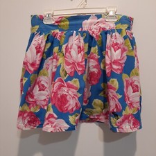 Y2K Abercrombie  Fitch Skirt Junior Women's Mini Flower Elastic Waist