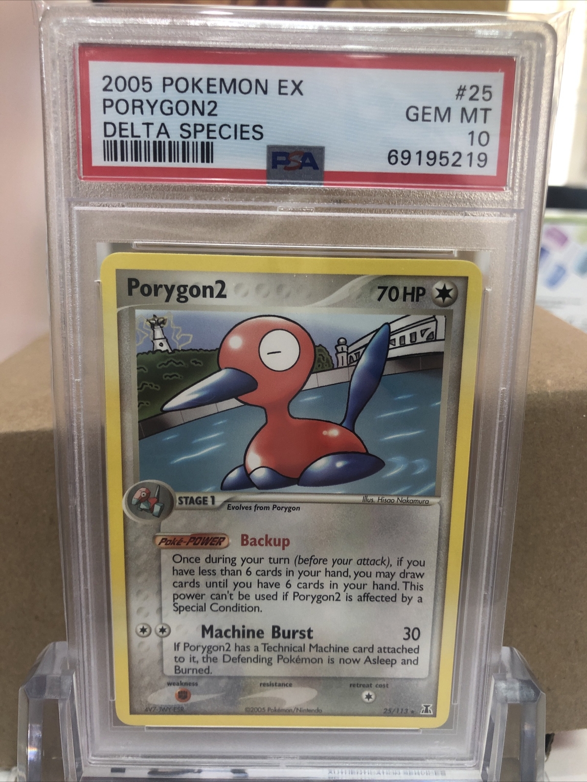 2005 Pokemon Ex Delta Species #25 Porygon2 Psa 10 Gem Mint 127