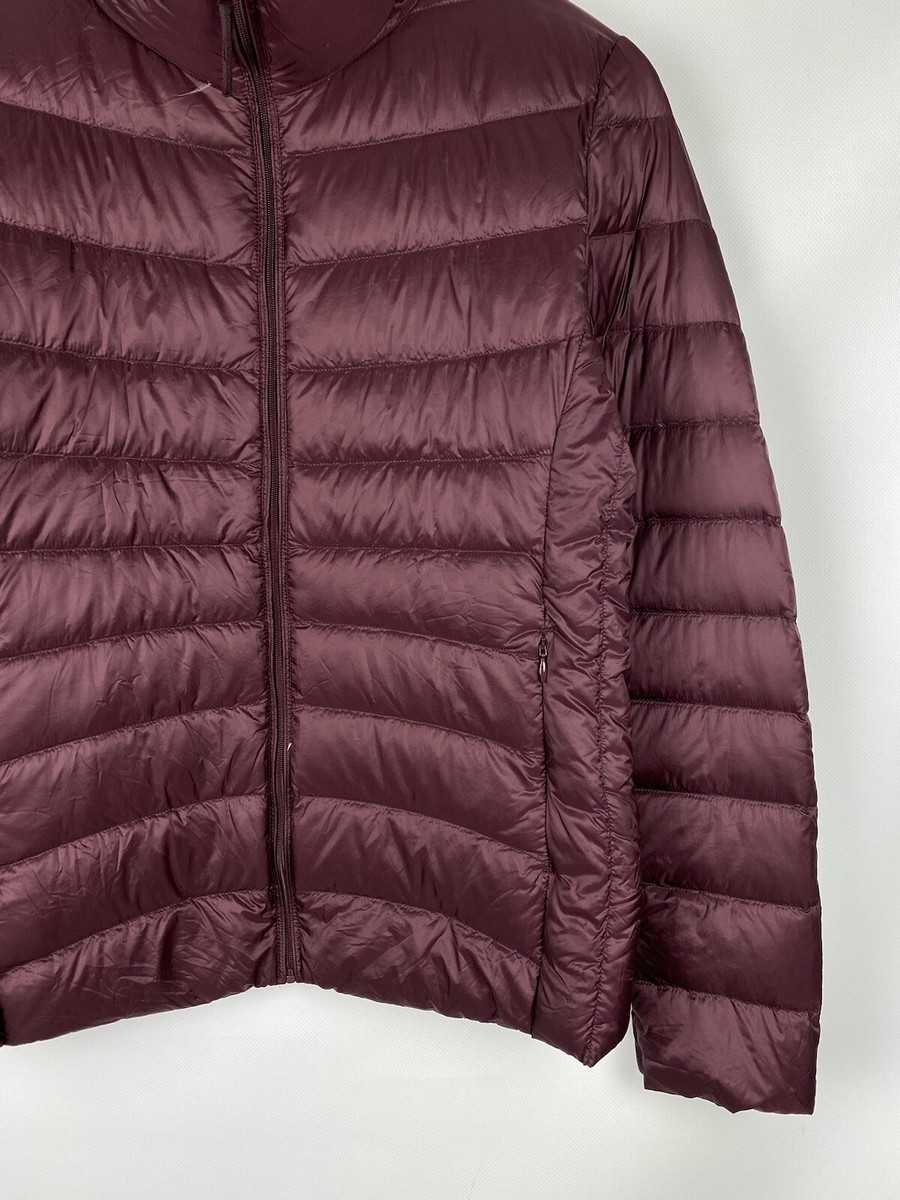 Veste En Duvet Uniqlo Femme - Taille M, Couleur Bordeaux, Nylon, Style Matelassé, Occasion Très Bon état