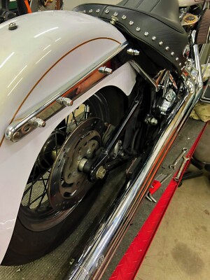 Harley Softail 2006 - 2007 FLSTFSE2 CHROME top hat flat cap Rear Fender Bolt 717