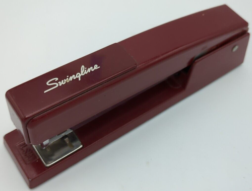 Vtg Swingline Stapler Ka-Chunk! Maroon BurgundyHeavy Duty Metal 747 94 ...