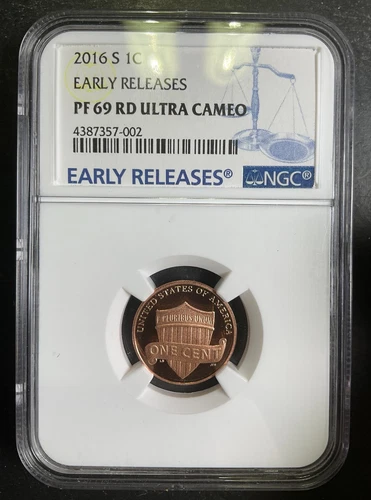 NGC PF69RD UC 2016-S Lincoln Shield Cent ER GEM BU PQ BLAZING RED Certified S8