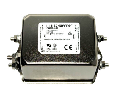 Lot of 4x Schaffner FN2030-20-08 EMI Filter 1-Ph High Attenuation 20A 250VAC