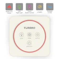 Electric Space Heater TURBRO 900 Watt Electric Fan Portable Heater ETL, NW10
